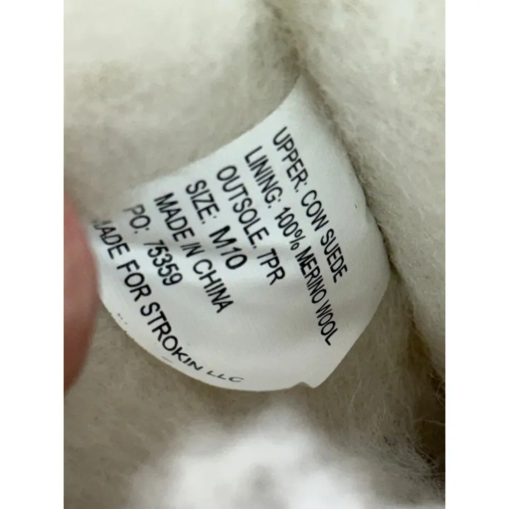 Plymouth Mocs Cow Suede Boots Merino Wool Lining Mid Calf Winter Snow Men's 10